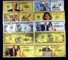 100 Crafts Banknotes From 10different Mix Us President Trump Golden Silver Notes