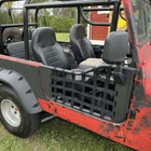 Black Tubular Trail Door With Side Mirror For 1976-1995 Jeep Cj7 yj Wrangler 2dr