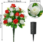 Artificial Cemetery Flowers  Set Of 2 Grave Memorial Flowers With Vase  Artifici