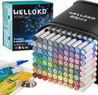 Art Supplies  80 Color Dual Tip Acrylic Marker Set For Creative Expression