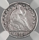 1858-o  H10c Liberty Seated Half Dime  Ngc Vf Details  cleaned   8404749-024
