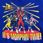 Vintage 90s Mighty Morphin Power Rangers Sweatshirt Kids 4t Blue Usa Doe-spun