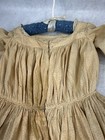 Antique Child Girls Dress Bust 22 Cotton Yellow Calico 1850s Original 