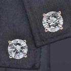 14k Yellow Gold 1 00 Tcw Natural Diamond Round Stud Earrings 5 1 Mm