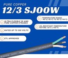 Windynation 2-day Shipping 12 3 Sjoow Cable 12 Gauge 3 Conductor 300v Cable Wire