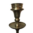 Vintage Large Brass Candlestick Holder 19  X 8  Heavy 4lb 11oz Statement Accents