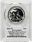 2022-w Palladium Eagle 1 Oz Rev Reagan Legacy Series Michael Reagan Pcgs Pr70