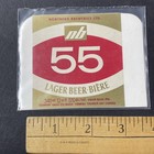 Northern Breweries 55 Lager Beer Label Canada 1970s Unused Brewery Art