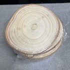 Pack Of 10 Unfinished Round Wood Slice With Bark Edge  Shapes Theme Craft Piece
