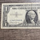 1957  1 One Dollar Silver Certificate Star Note Well Circulated Blue Seal