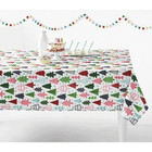 Whimsical Christmas Tree Forest  60-inch X 102-inch Christmas Holiday Tablecloth