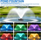1hp 15000gph Pond Fountain Aerator 750w Floating Pump W  2 Rgb Light