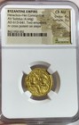     byzantine Empire Av Solidus  ad 613-641  - Heraclius Gold Coin   ngc Choice Au