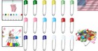 Multicolor 50-piece Safety Pins - Baby Diaper Pins With Strong Locking Feature