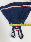 Vintage Sears Girls Size 4 Denim Sundress Blue Red White Sleeveless Embroidered