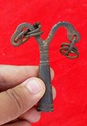 Vintage Old Scarce Handmade Indo Persian Unique Tree Shape Iron Spear End Lance