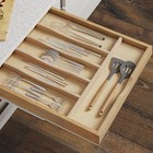 6 Slot 20 x19  Utensil tool junk Drawer Organizer Tray W divider  natural Wood 