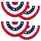  4 Pack American Flag Bunting Large Pleated Fan 1 5 X 3 Ft Patriotic Bunting 