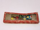 Small Vtg Tin Cars Pre-war Japan Mini Tinly Fire Taxi Lot Of 5  Original Box