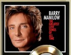 Barry Manilow 45 Gold Plated Record Display On An Open Air Wood Plaque  02