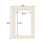 16x20 Cream Picture Mats Mattes Matting Bevel Cut For 12x16 Photo