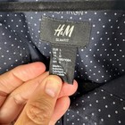 H m Mens Dress Shirt Slim Fit Long Sleeve Button Down Dot Pattern Size Large