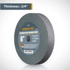 Powertec 15515 1 2  Arbor 60 Grit Grinding Wheel  6  By 3 4