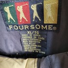 Foursome Xl Tg Jacket Windbreaker Beige Blue Color Block Full Zip Golf Mens