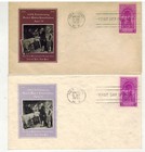 1939 Fdcs 854 George Washington Inauguration Set Of 5 Diff  Ioor Color Varieties