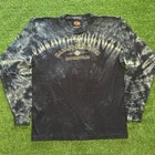 Vintage Harley-davidson Nags Head Nc Tie-dye L s Tee Size 14-16 2004 Biker