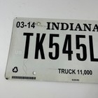Indiana License Plate Truck 11 000 Tk545ljh Expired 2026 3-14