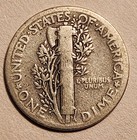 1931 Mercury Dime 90  Silver Coin Free Shipping Heavy Wear Great Tone Rare
