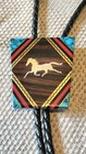 Very Rare  Native American Bolo Tie - David Yellowhorse Turquoise   Silver Horse