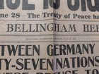 Vintage 1919 And 1963 The Bellingham Heard Ww1 And Jfk Newspapers