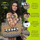 Briarwood Lane Black Checkered Truck Fall Canvas Tote Bag 15  X 14  X 7 