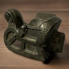 Antique Hinged Metal Ice Cream Chocolate Mold  494 Santa Father Christmas Sleigh