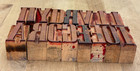 Set Of 16 Antique Wood Press Block Letters  Print Blocks  1 25 