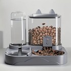2 In 1 Gravity Cat Automatic Feeder Water Dispenser Wet Dry Pet Food Bowl