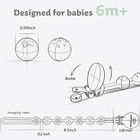 Cuddle Campus Silicone Pacifier Clip Holder With One Piece Design soft Flexib   