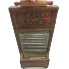 Dubl Handi Columbus Washboard Co Wood   Metal Antique Vintage D  cor Preowned Cnd