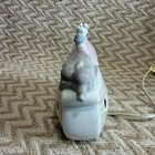 Vintage 1989 Enesco Noah   s Ark Ceramic Nursery Night Light Lamp