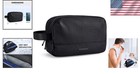 Stylish Black Dopp Kit   Water-resistant Toiletry Bag For Travel Essentials