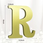 Aocean 6 Inch Golden Wood Letters Unfinished Wooden Letters For Wall Decor De   