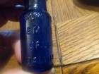 Bromo Seltzer Emerson Drug Co Near Miniature  Pretty Blue Medicine Bottle