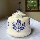 Vintage Armbee Blue Onion Pattern Teapot Kettle With Wrought Iron Handle 