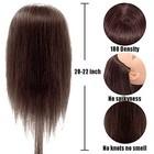 Cosmetology Mannequin Head With 100  Real Human Hair And Adjustable Brown