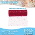 Tulle Fabric Rolls 6  By 10 Yards Fabric Spool Tulle For Diy  Burgundy