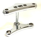 Hellbound Steel 41mm Chrome Wide Glide Billet Triple Tree Kit 6  Rake Harley