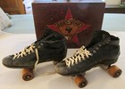 Vintage 40s Roller Skates   Case Richardson Base Plates Oaks Rink Portland Or