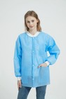 10 Pcs Disposable Lab Jackets Hip Length Blue Sms Dental Workwear  2xl 3xl 